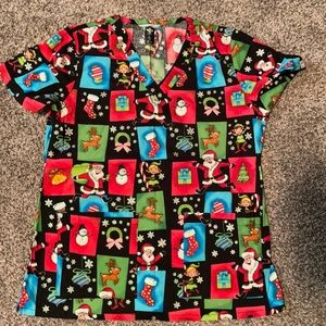 Med Couture Christmas scrub top